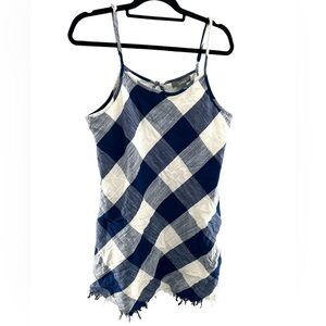 NWT Natural Reflections Blue & White Checkered Plaid Summer Dress